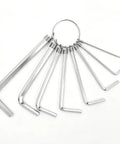 8 Piece Metric Allen Wrench Set With Key Ring For Easy On-The-Go Fixes, Chrome Vanadium Hex Keys 1.5mm to 6mm displayed in fan shape