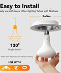 12 Pack Br30 Flood Light Bulbs For Indoor Recessed Fixtures Soft White 2700K shown being installed with E26 base for easy use.