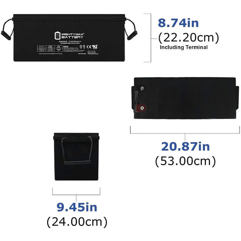 Straight Plug And Go 12 Volt 200 Ah 4D Sealed Lead Acid Agm Battery Replacement For Articulating Boom Lifts Maintenance Free Sla Rechargeable Heavy Duty Power Unit Four Pack Ul Certified