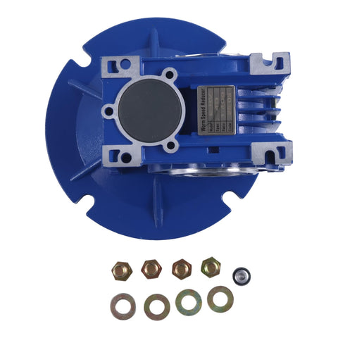 Top view of MRV040 Worm Gear Speed Reducer 100 To 1 Ratio With 56C Mounting Flange Hollow Shaft, hardware included