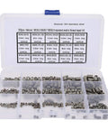Heavy Duty Stainless Steel Threaded Inserts Repair Kit, 300 Pcs M4x0.7 And M5x0.8 Wire Inserts in labeled case compartments