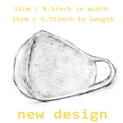 Sketch of All Cotton Reusable Dust Mask Pack Of 3, Soft Breathable Cloth Face Cover, dimensions 21cm by 15cm, new design