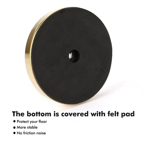 Gold Freestanding Toilet Paper Holder With Heavy Marble Base bottom with felt pad, rustproof SUS304 stainless steel.