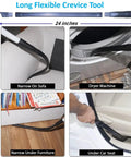 All-In-One Vacuum Attachment Kit showing long flexible crevice tool for sofas, dryers, furniture & car seats, 24 inches