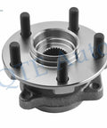 Front view of a single hub from the Pair Of Front Wheel Hub Bearing Assemblies For 2014 2018 Subaru Forester Plug And Play Install Precision Fit OE Style Two Hub Bearings Set Durable Metal Construction