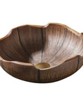 Straight Up Ceramic Vessel Sink Retro Above Counter Bathroom Vanity Washbasin With Pop Up Drain Rock Solid Heat Resistant floral design