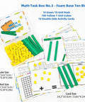 Set Of Five Math Manipulatives Kit With Base Ten Blocks Number Rods Numbers 0 To 9 Ten Frame Counters Place Value Blocks 3D Shapes