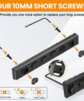 PUKESI 12-piece T-nut and short 10mm screws replacement set for M-rails; includes 3 Allen wrenches