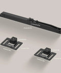 Hole Free Barn Door Soft Close Mechanism Upgraded Quiet Sliding Door Hardware Spring Damper One Way Invisible Stopper Adjustable Actuators With Spacers, 31cm parts
