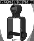 Detailed view of Heavy Duty Square Post Female Gate Hinges For Chain Link Fences Black Hot Dipped Galvanized Steel with bolt sizes.