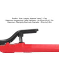 Heavy Hitter Welding Electrode Clamp, 1000A Copper Jaw Stinger with scald resistant grip, red handle, and adjustable angle