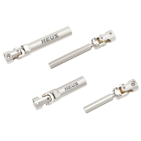 Tough Cnc Machined Center Driveshaft Kit For Axial Scx24 C10 Bronco Jeep Wrangler Adjustable U Joint Silver Finish components.