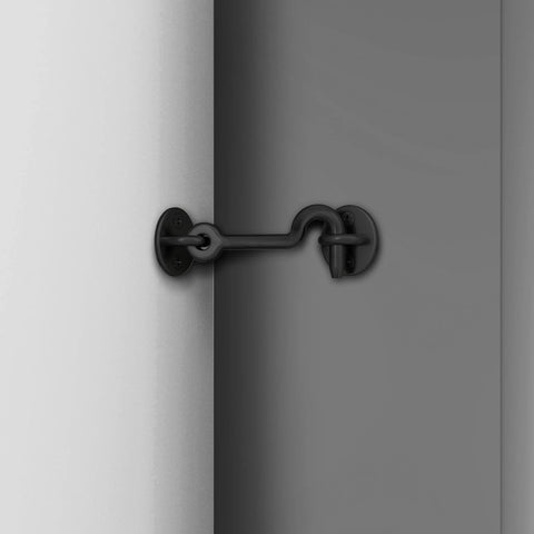 Sliding Door Privacy Hook 4 Inch Matte Black With Mounting Hardware Included Steel Construction Keeps Your Space Private And Quiet No Fuss