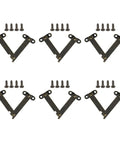 Sturdy 6 Pack Miniature Lid Hinges For Decorative Wood Boxes Rustproof Quiet Operation Erosion Resistant Metal Construction Perfect For Jewelry Storage Keepsake Boxes