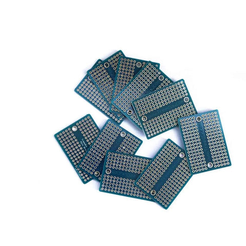 Nine Piece Mini Solderable Breadboard PCB Prototype Shield Board Double Sided With Tinned Gold Plated Holes Compatible With Arduino And Raspberry Pi