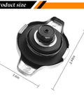 Top view of Beefy Durable Stainless Steel Radiator Cap Replacement for Toyota Avalon Venza ES300h GS350, dimensions shown.