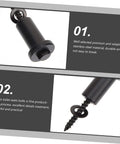 Close-up view of premium stainless steel toilet seat bolts with text highlighting durability and practicality.