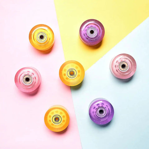 4 Pack Purple Dope Roller Skate Wheels 82A High Elastic PU For Outdoor Quad Skates Replacement Parts Non Light Up