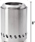 Smokeless Tabletop Fire Pit For Outdoor Use, Portable Mini Fire Pit Stove With Carry Bag, 5.5 x 8 in steel design