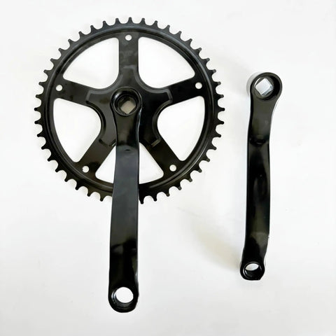 Single Speed Bicycle Crankset 36T 40T 44T 165mm Crankarms Square Taper For Mountain And Road Bikes Black Pedals 9 By 16