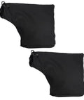 Heavy Duty Dust Collector Bags For Miter And Table Saws With A Snug Zipper And Wire Strap Premium Polyester in black color.