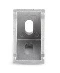 Front view of Built Tough Aluminum Alloy L Shaped Corner Brackets Set Right Angle Furniture Fasteners 10 Pcs Heavy Duty Mounting Supports