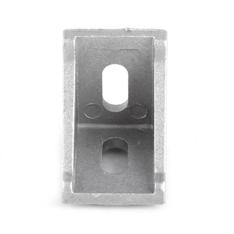 Front view of Built Tough Aluminum Alloy L Shaped Corner Brackets Set Right Angle Furniture Fasteners 10 Pcs Heavy Duty Mounting Supports