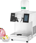Built Different Commercial Snowflake Ice Machine Cranks Out 507 Lbs Daily With Fast Air Cooled Cooling And Tough Stainless Design, serving shaved ice.