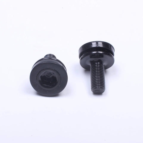 8mm Hex Crank Fixing Bolts with Capless Design for Square Taper and Standard Bottom Brackets, black finish, close-up view.