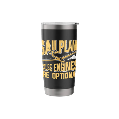 Soaring Sailplane Pilot Glider Enthusiast Stainless Steel Insulated Tumbler For Aviation Fans Gift Idea Keeps Coffee Hot Or Cold