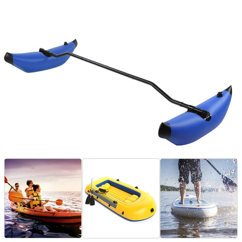 Inflatable Kayak Outrigger Stabilizer Kit with PVC Floats for Extra Balance and Stability, a universal boat accessory for kayaking.