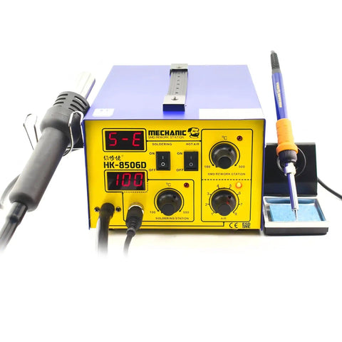 2 In 1 SMD Hot Air Rework Station With Digital Display And Soldering Iron For Phone Repair HK 8506D PID Temp Control