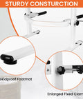 Heavy Duty Toilet Safety Rails For Elderly Free Standing Frame With Adjustable Height and Width, skidproof footmat, enlarged fixed clamp