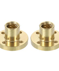 Two Pack Tr8x8 Lead Screw Brass Nut For 3D Printers And CNC Machines For DIY Builds Trapezoidal ACME Nut Replacement With 2mm Pitch