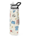 32 Oz Tritan Sports Water Bottle For Gym, Running, Hiking And Travel, BPA Free, Leakproof with sports-themed graphics