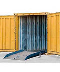 Built Tough As A Rock Heavy Duty Steel Shipping Container Ramps 15000 lbs Capacity Ground Loading Platforms For Forklifts Hand Trucks No Sweat Heavy Load Transfer Daily with open container and ramp.