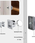 Diagram of Premium Erosion Resistant Alloy Push Button Latches for Campers Trailers Yachts and Boats with parts labeled