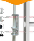Heavy Duty Ladder Leveler Set Of 4 With Engraved Anti Slip Pattern Silicone Pad Bottom Steel Poles Adjustable Extension