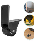 Rigid L Shape Plate Mount Casters For Tool Box And Workbench, Non Swivel Design, Heavy Duty PVC Rubber Wheels shown on various surfaces