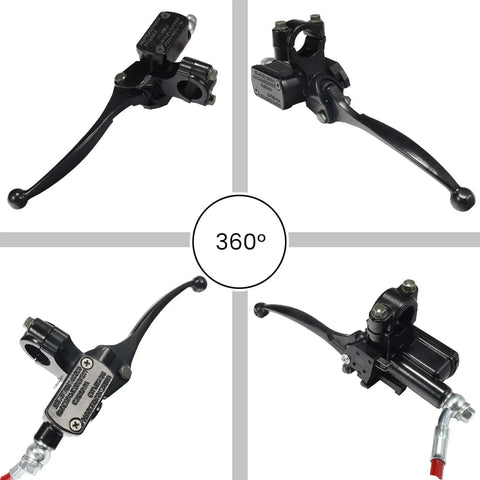 Hydraulic Brake System Kit With 50 Inch Hose For Baja Doodle Bug DB30R, showing 360-degree view and master cylinder details.