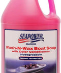 Wash And Wax Boat Soap With Carnauba Wax And Ceramic Protection, Delivers Deep Clean, Glossy Shine, And Long Lasting Shield, 1 Gallon bottle