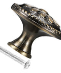 Pretty Dang Slick Antique Zinc Alloy Cabinet Drawer Pulls And Round Vanity Knobs For Kitchen Bathroom Bedroom Furniture Makeover Projects With High Quality Modern Classic Look, dark brown round knob with screw.