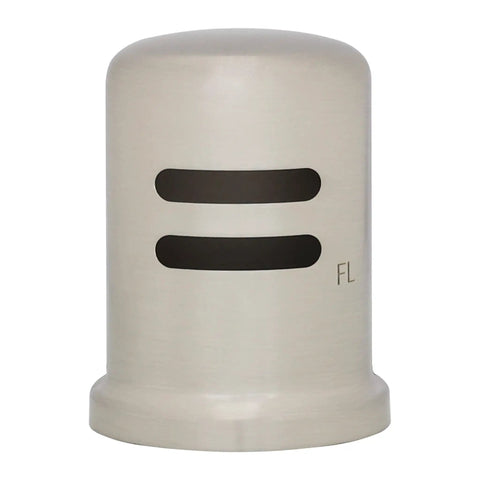 Solid Brass Air Gap Cap Kit With Flange And Plastic Body Skirted Design 1 3/4 Inch Cap Diameter 2 3/4 Inch Cap Height Flush Mount Dishwasher Overflow Shield For Sink