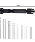 37 Piece Pin Vise Hand Drill Kit For Jewelry Making Mini Manual Drill Set with micro twist drills and pin vise dimensions
