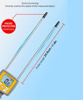 Portable Hay Moisture Meter With Long Probe For Bale Testing, Super Handy Digital Readout, 0-84% Range, 0.5 Percent Accuracy, Ideal For Alfalfa, Orchard Grass, Forage Grass, And Other Hays, 25.8 cm probe