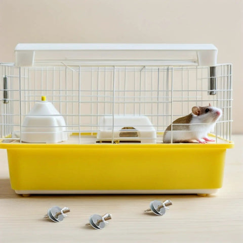 30 Piece Bird Cage Retaining Screws Kit For Breeding Boxes And Perches Metal Mounting Screws For Cage Connectors And Play Platforms Solid Support For Parrots Chinchillas And Small Pets silver screws for small pet cage