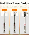 Versatile 6Pcs Pagoda Screwdriver Bits Set With Magnetic Hex Shank And Step Design For Electric Drills Includes Multiple Size Options To Tame Any Tough Job Without Swapping Bits All The Time. Multi-use tower bits 1.5-6mm S2 steel hex shank