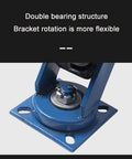 Close-up of Heavy Duty 1000Kg Caster Wheels Set With Brakes And Swivel Noiseless Gray Rubber Castors For Trolleys And Workbenches 12 Inch