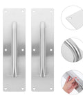Stainless Steel Sliding Barn Door Pull Handle Set With Geometric Contemporary Look, Easy No Fuss Surface Mounted Installation, 2 Pack