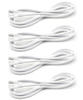 4 white cords for 6 Foot LED Tube Light Linkable Cord For T5 And T8 Fixtures Double End Connector Cable Power Extension
